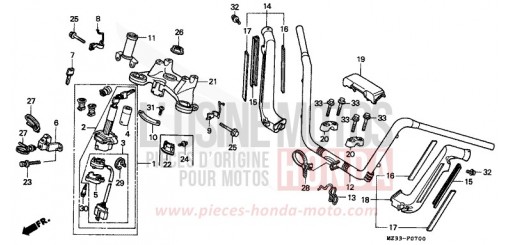 TUYAU DE GUIDON/PONT SUPERIEUR GL1500AR de 1994